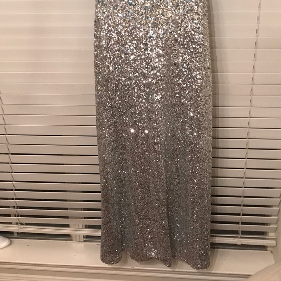 La Femme silver prom dress - Picture 6 of 7